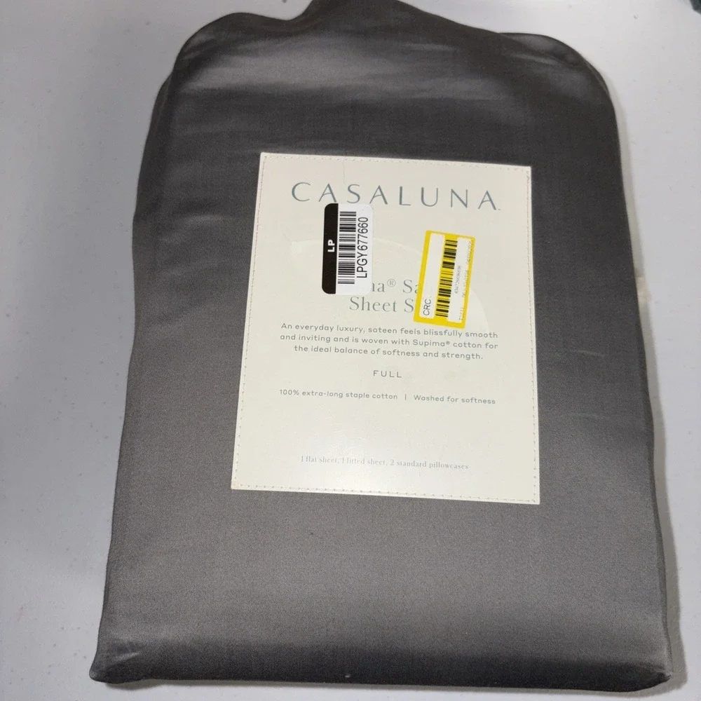 New Casaluna Temperature Balancing Sheet Set Size Full Metal Gray 300 TC